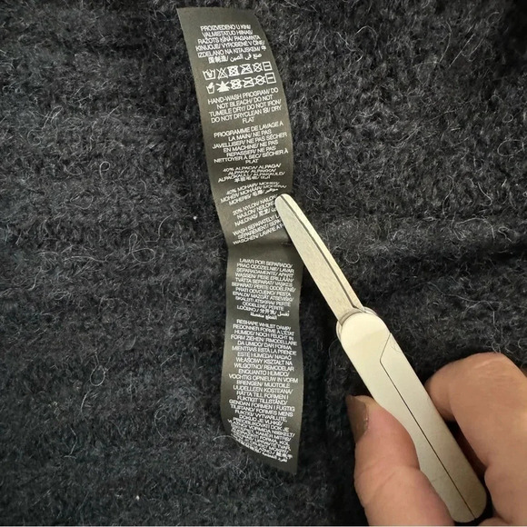 Sweaty Betty Brushed Boucle Knit Hoodie Navy Size 6 - Picture 8 of 9